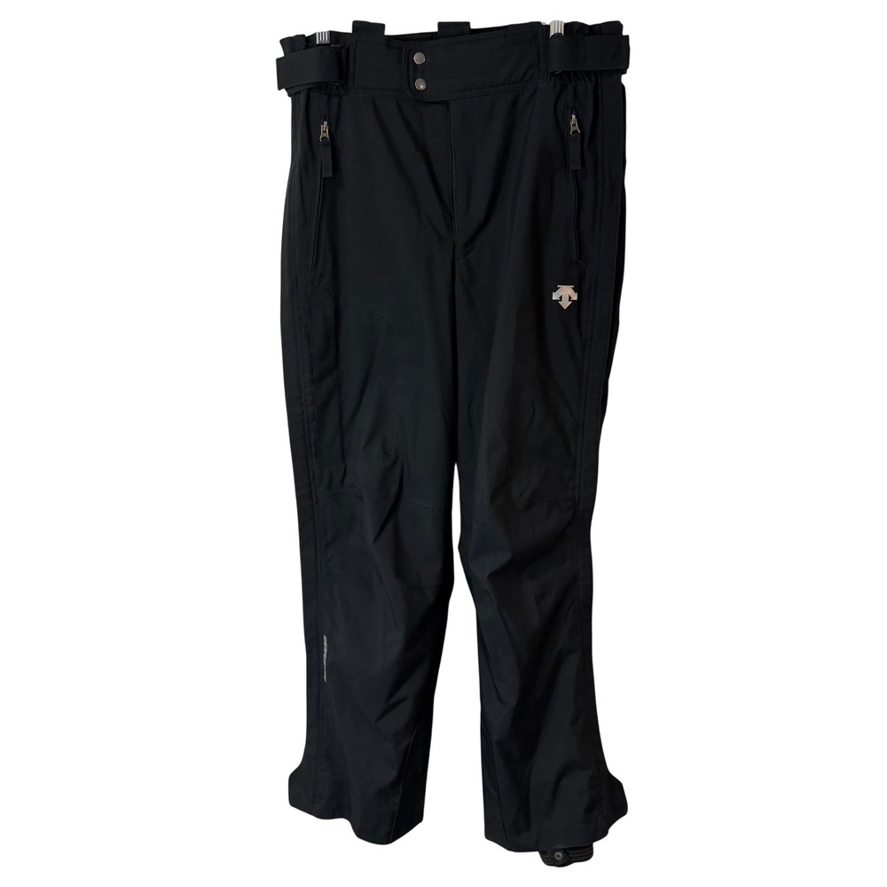 Descente Mens Ski Snowboard Pants 34 Black Waterproof D1-8145US Side Zips